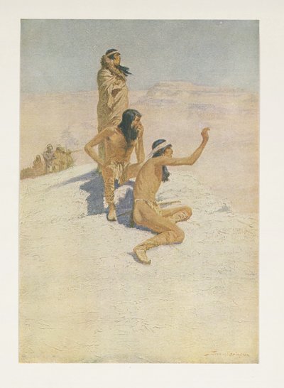 Cabeza de Vaca nel deserto, da Colliers Weekly, pub.1906 da Frederic Remington